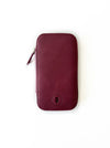 Eng Leather Co. - 3 Slot - Leather Pen Case Burgundy - Papier Plume