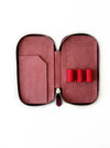 Eng Leather Co. - 3 Slot - Leather Pen Case Burgundy - Papier Plume