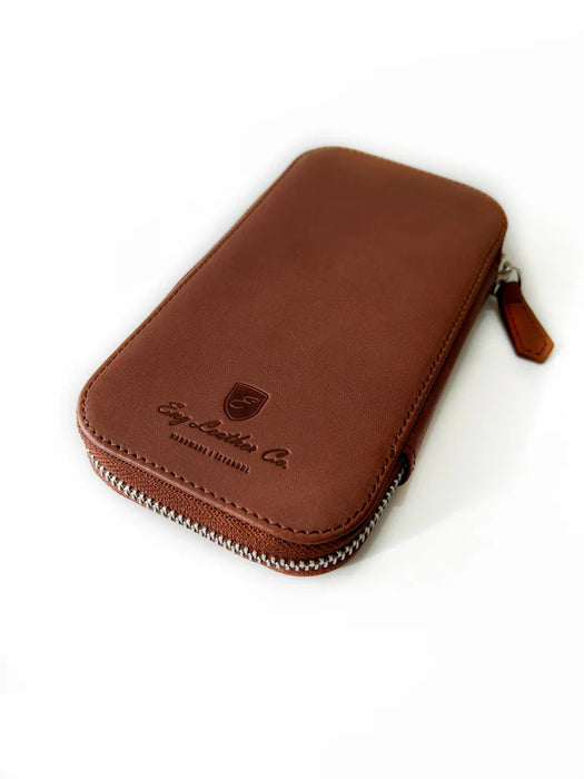 Eng Leather Co. - 3 Slot - Leather Pen Case Toffee - Papier Plume