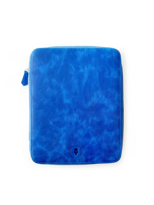 Eng Leather Co. - 4 Slot A5 Organizer Leather Pen Case Prussian Blue - Papier Plume