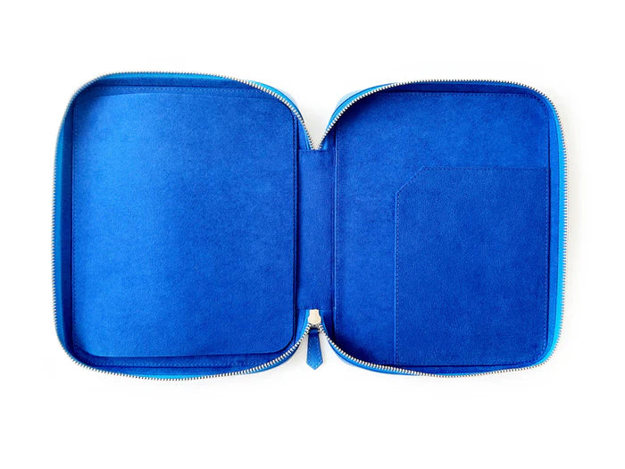 Eng Leather Co. - 4 Slot A5 Organizer Leather Pen Case Prussian Blue - Papier Plume