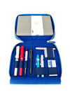 Eng Leather Co. - 4 Slot A5 Organizer Leather Pen Case Prussian Blue - Papier Plume