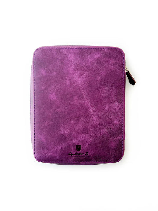 Eng Leather Co. - 4 Slot A5 Organizer Leather Pen Violet - Papier Plume