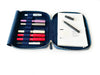 Eng Leather Co. - 9 Slot Leather Pen Case Midnight Blue - Papier Plume