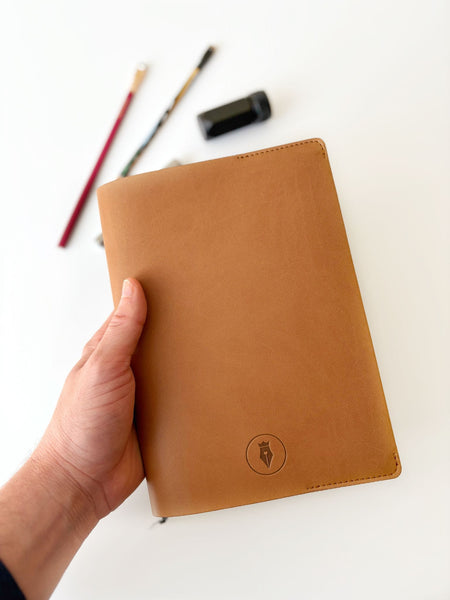 Eng Leather Co. - A5 Size - Apple leather Notebook Cover (Vegan) - Papier Plume