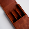 Eng Leather Co. - 3 Pen Hard Case Light Brown - Papier Plume