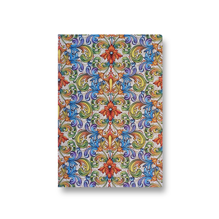 Kartos soft cover A6 journal with colorful floral pattern on the cover, perfect for notes and journaling.