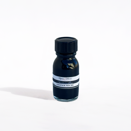 Papier Plume fountain pen ink set of 12 bottles in 15ml each, featuring vibrant blue ink colors for writing and calligraphy.