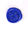 Brass wax seal stamp with fox symbol from Papier Plume, featuring intricate design ideal for sealing letters and invitations.