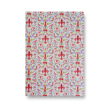 Kartos soft cover A5 journal with a textured exterior, featuring a minimalist design and the Giglio pattern on the cover.