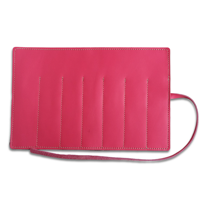 San Lorenzo - Leather Pen Roll - Coral - Papier Plume