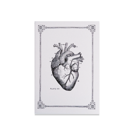 Rossi soft cover stitched A5 journal with a heart design, perfect for writing and note-taking.