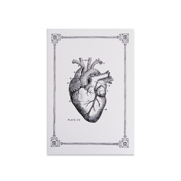 Rossi soft cover stitched A5 journal with a heart design, perfect for writing and note-taking.