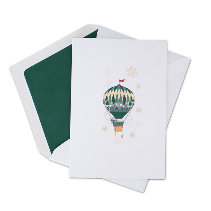 Christmas Cards - Hot Air Balloon - Papier Plume