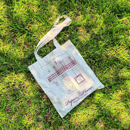 Cotton tote bag by Papier Plume with natural fabric and simple design, perfect for everyday use and eco-friendly shopping.