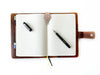 Eng Leather Co. - A5 Size - Leather Notebook Folio - Dark Toscano Brown - Papier Plume
