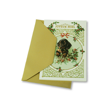 Christmas Cards - Joyeux Noel Puppy - Papier Plume