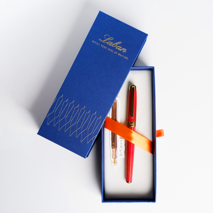 Laban - Antique II - Red - Fountain Pen - Papier Plume