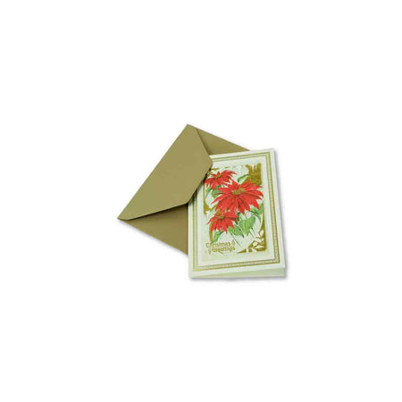 Christmas Cards - Pointsettia (Small) - Papier Plume