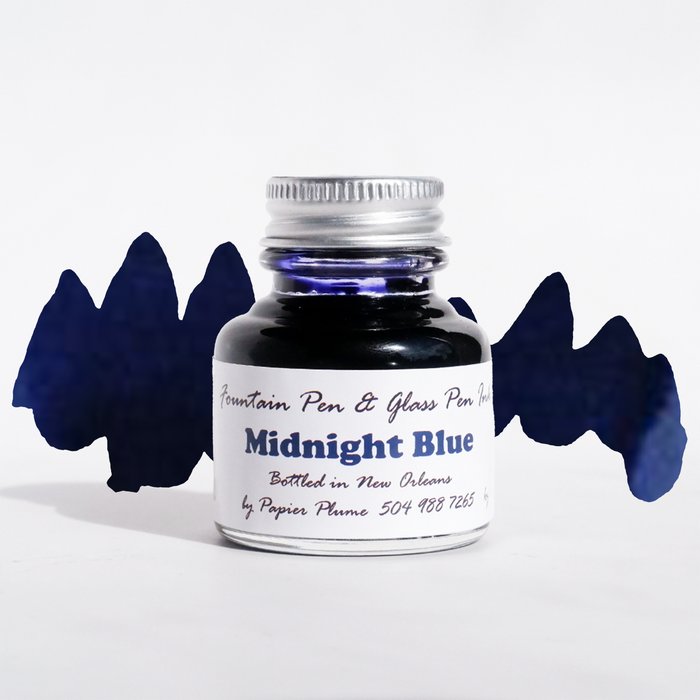 Papier Plume - Fountain Pen Ink - Midnight Blue - Papier Plume