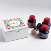 Papier Plume Manhattan Man-Eating Pizza fountain pen ink set with colorful ink bottles and packaging for fountain pen enthusiasts.