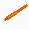 Monteverde Axis fountain pen with gold accents and sleek black body, shown from the front angle.