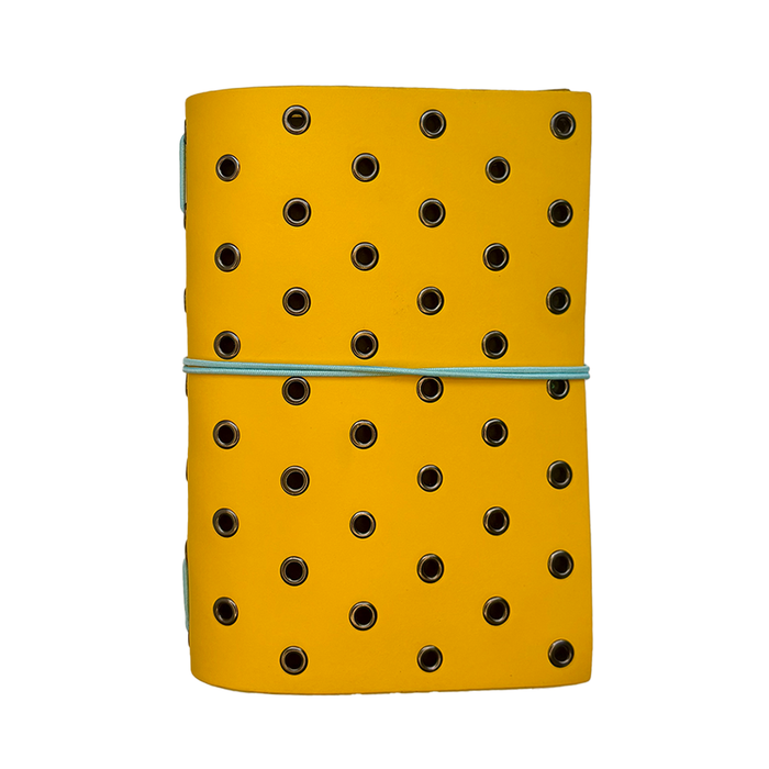 Imperfect Concepts - #20 - Max - Yellow with Gunmetal Grommets - A6 Bifold Folio