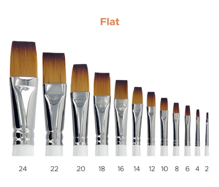 KUM Memory Point Flat brush for artists, featuring a flat tip for detailed and versatile painting techniques.