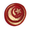Bortoletti wax seal featuring a moon and star design, used for sealing letters or invitations.