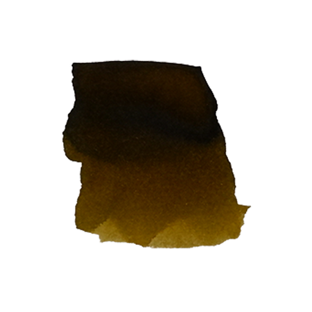 Anderillium Moray Eel Green fountain pen ink bottle with vibrant green ink visible in the glass container.