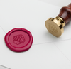 Papier Plume Little Craft Fest wax seal featuring a mushroom design on a white background.