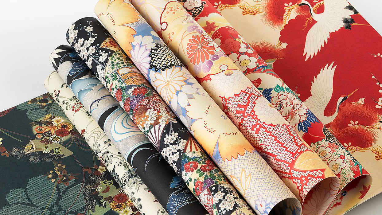 Pepin Press Creative Paper featuring a colorful kimono pattern, ideal for craft and artistic projects.