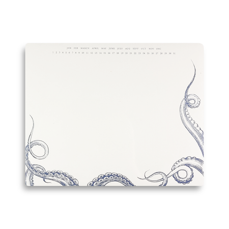 Alexa Pulitzer octopus-themed notepad featuring an undulating octopus illustration on the cover, ideal for notes and reminders.