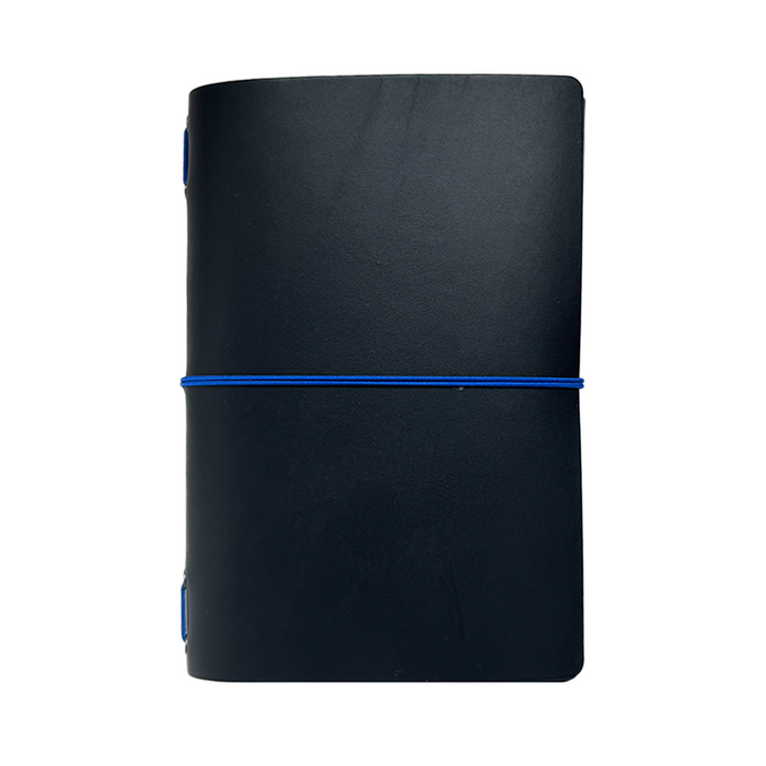Imperfect Concepts Ollie Raven B6 Trifold Folio journal cover with a sleek black design and foldable trifold front.