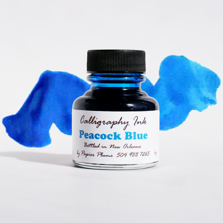 Bottled Calligraphy Inks - Peacock Blue - Papier Plume