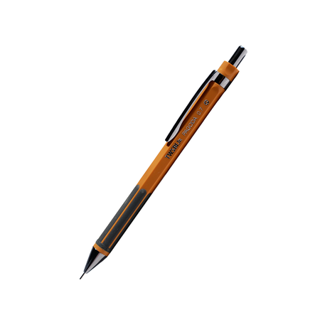 Twsbi Jr. Pagoda mechanical pencil in marmalade orange with 0.7mm lead, featuring a sleek, modern design and ergonomic grip