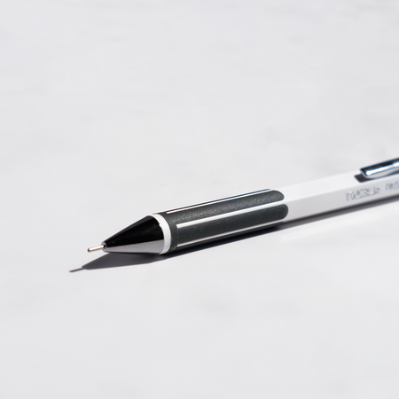 Twsbi Jr. Pagoda white mechanical pencil with 0.5mm lead, featuring a sleek design and ergonomic grip.
