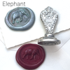 Le Potier D'etain wax seal featuring an elephant design, crafted from metal for sealing letters and decorative purposes.