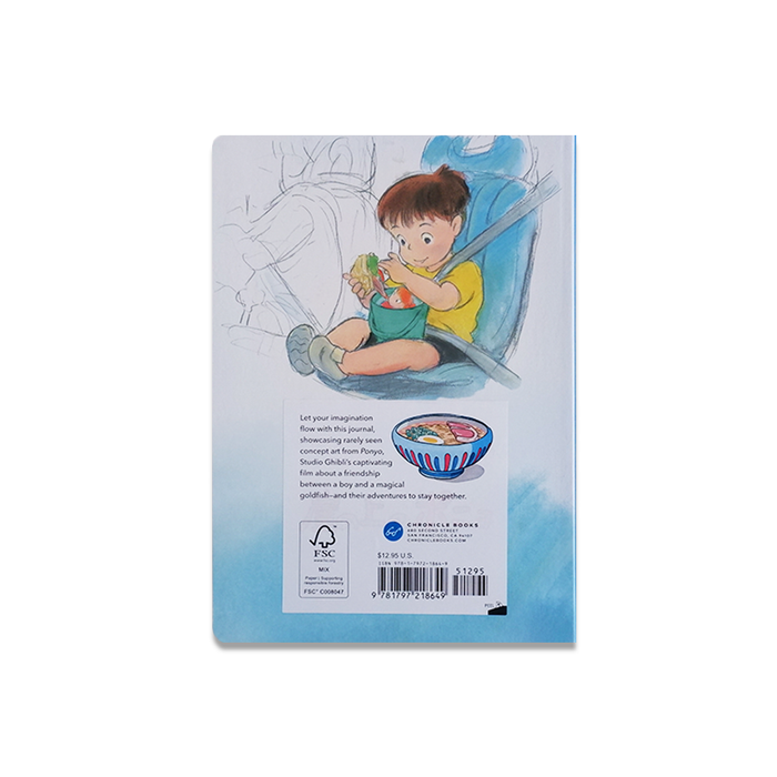 Chronicle Books Ponyo journal featuring a colorful cover with Ponyo character and ocean-themed illustrations, ideal for writing and note-taking.