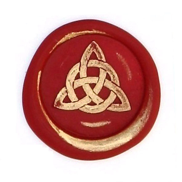 Bortoletti Symbol wax seal in gold with engraved design for sealing letters or invitations.
