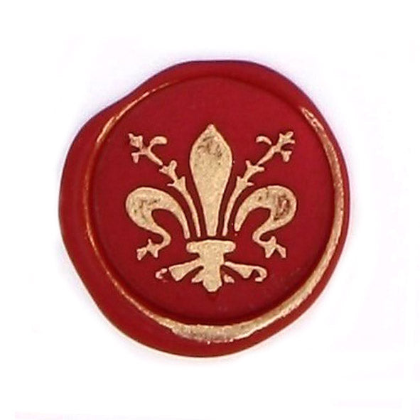 Bortoletti Symbol wax seal with intricate design, used for sealing letters or documents, showcasing craftsmanship and detail.