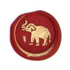 Bortoletti Symbol wax seal with intricate design, used for sealing documents or letters, featuring a polished gold finish.