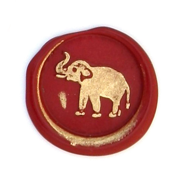 Bortoletti Symbol wax seal with intricate design, used for sealing documents or letters, featuring a polished gold finish.