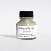 Silver metallic calligraphy ink bottle by Papier Plume, featuring elegant ink for artistic writing and lettering projects.