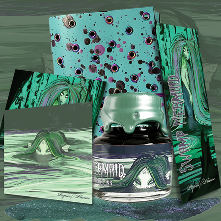 Imperfect Concepts Swamp Mermaid A6 bifold journal cover bundle with whimsical swamp mermaid artwork