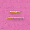 Fountain pen set on a pink background with comic strip design