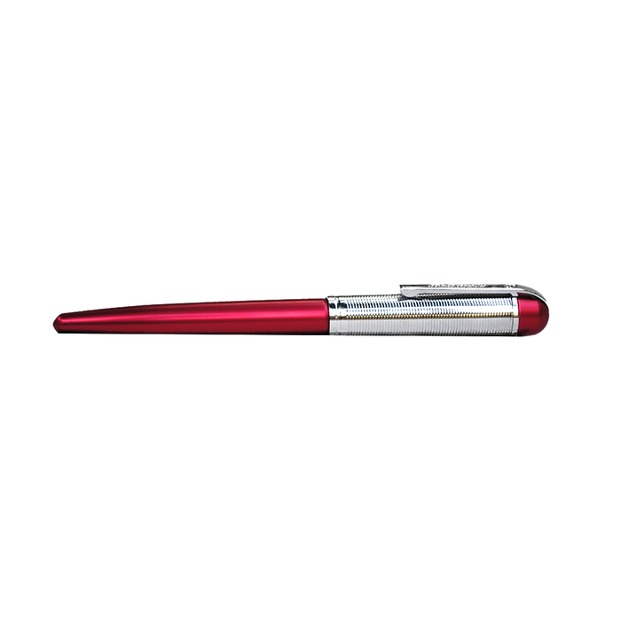Red Wahl-Eversharp Skyline rollerball pen with sleek design and silver accents, showcasing the elegant writing instrument.