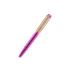 Wahl-Eversharp Skyline fountain pen with royal purple body and rose gold trim, showcasing elegant design and fine craftsmanship.