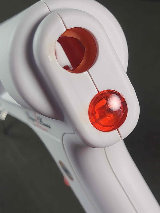 Papier Plume wax glue gun with adjustable temperature control, shown in black and silver