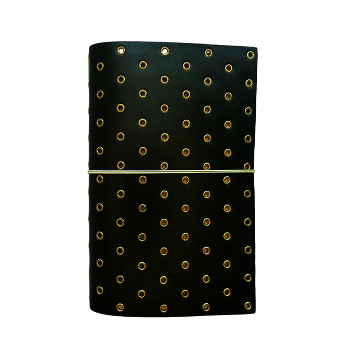 Imperfect Concepts - #6 - Thatcher - Olive with Gold Grommets - A5 Bifold Folio
